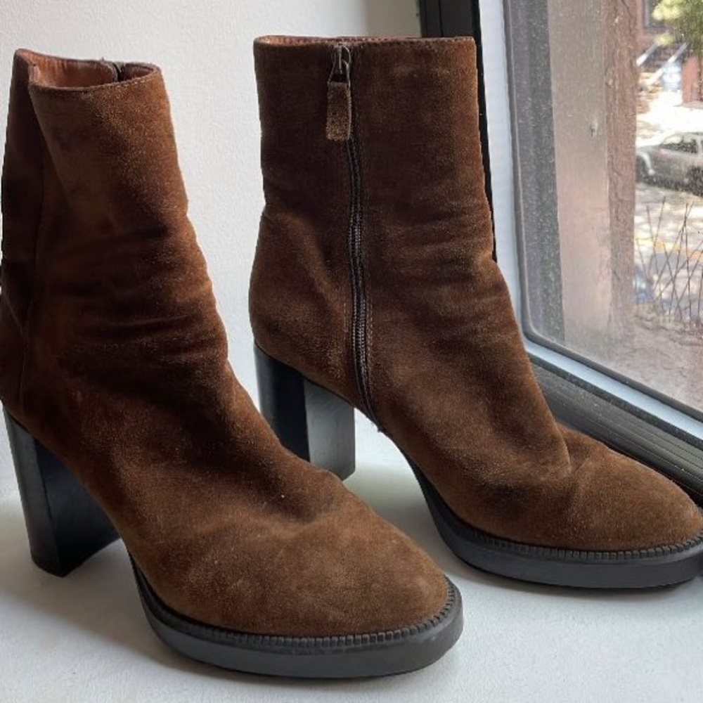Aquatalia Isla Weatherproof Suede Booties
